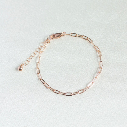 rose gold paper clip necklace