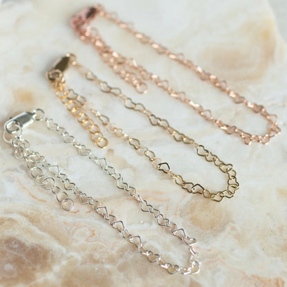 sterling silver heart bracelet