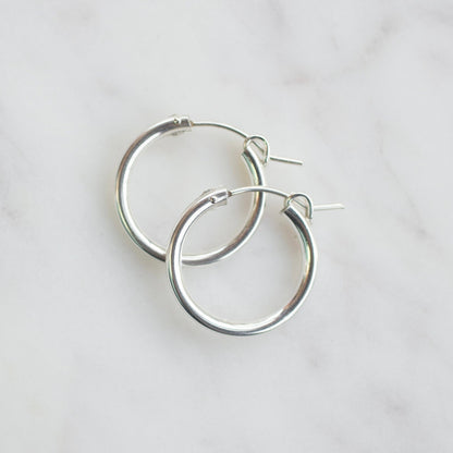 sterling silver hoops earrings