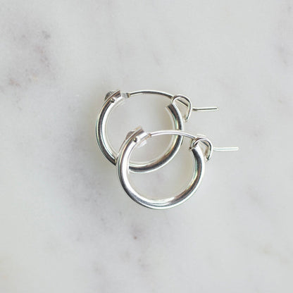 sterling silver hoops earrings