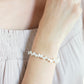 white gold and pearl bracelet